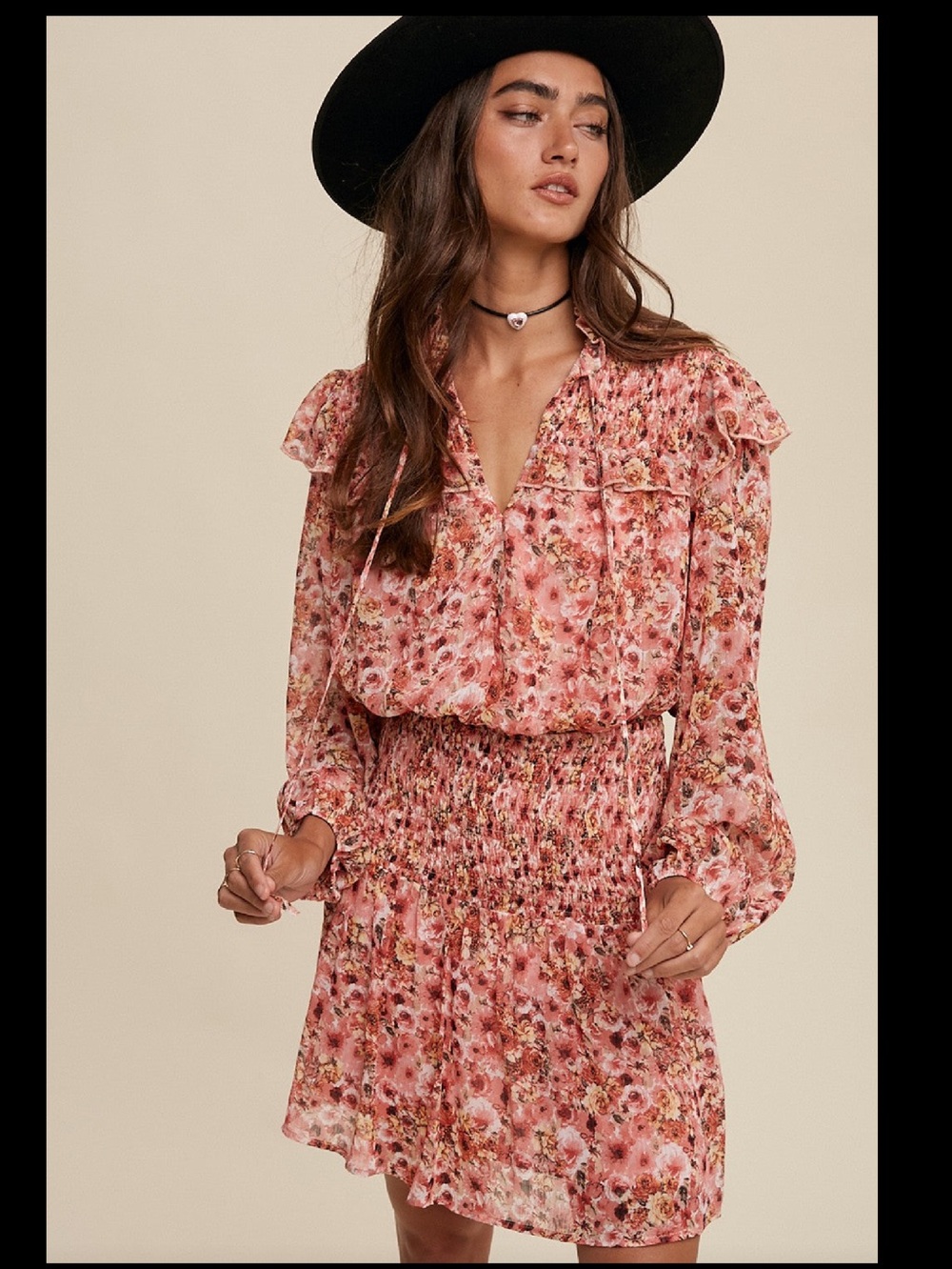 Listicle Pink Floral Smocked Mini Dress 💖💖